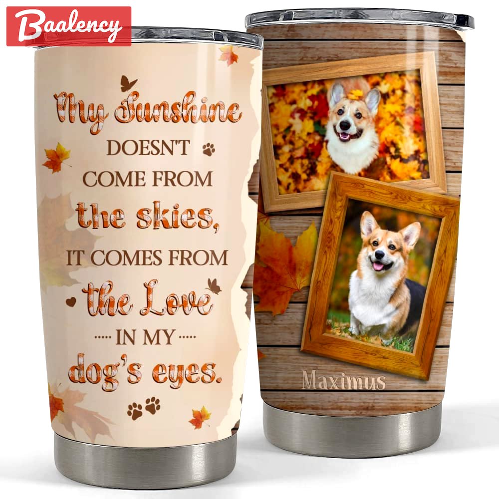 Personalized photos collage of dog tumbler cute gift for dog lover Personalized Tumbler
