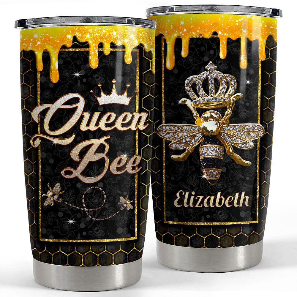 Personalized queen bee tumbler jewelry drawing Personalized Tumbler