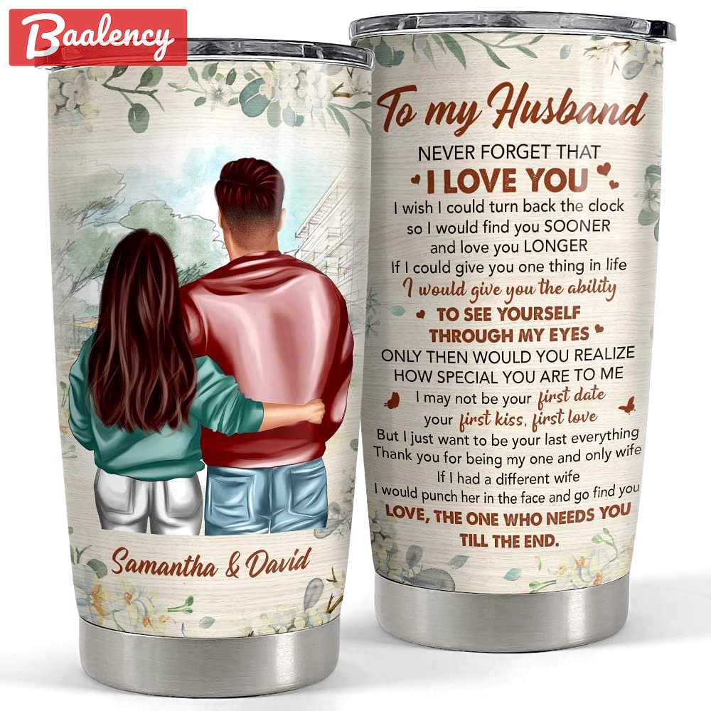 Personalized to my husband tumbler from wife gift for married couple Personalized Tumbler