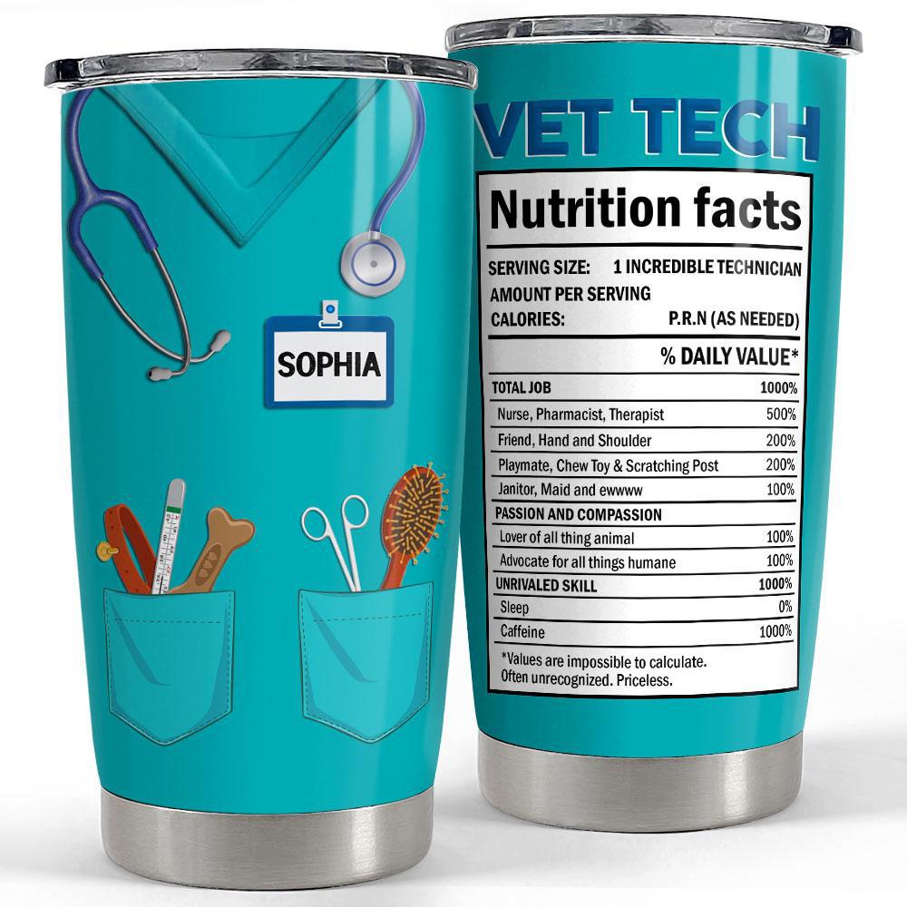 Personalized tumbler for vet nutrition facts Personalized Tumbler
