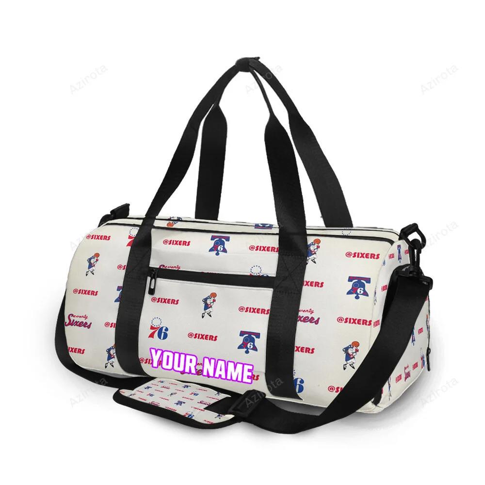 Philadelphia 76ers 3 personalized name travel bag gym bag 2199 Travel Bag