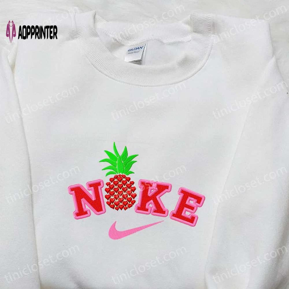 Pineapple x nike embroidered shirt: custom birthday gift idea with best nike embroidery Embroidered Shirt