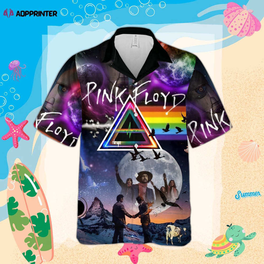 Pink floyd merch collage art cuban shirt premium hawaiian shirt Hawaii Shirt