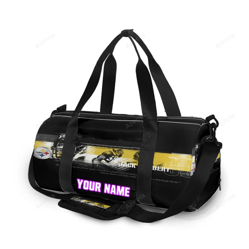 Pittsburgh steelers jack lambert no58 personalized name travel bag gym bag 1332 Travel Bag