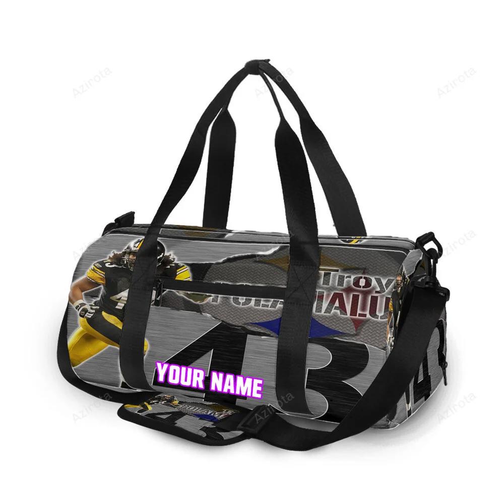 Pittsburgh steelers troy polamalu no43 m3 personalized name travel bag gym bag 1202 Travel Bag