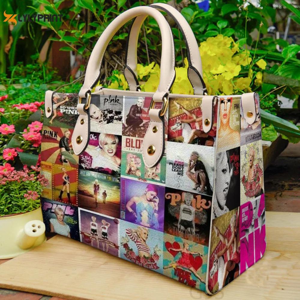 P!nk leather handbag gift for women 472 Women Leather Hand Bag