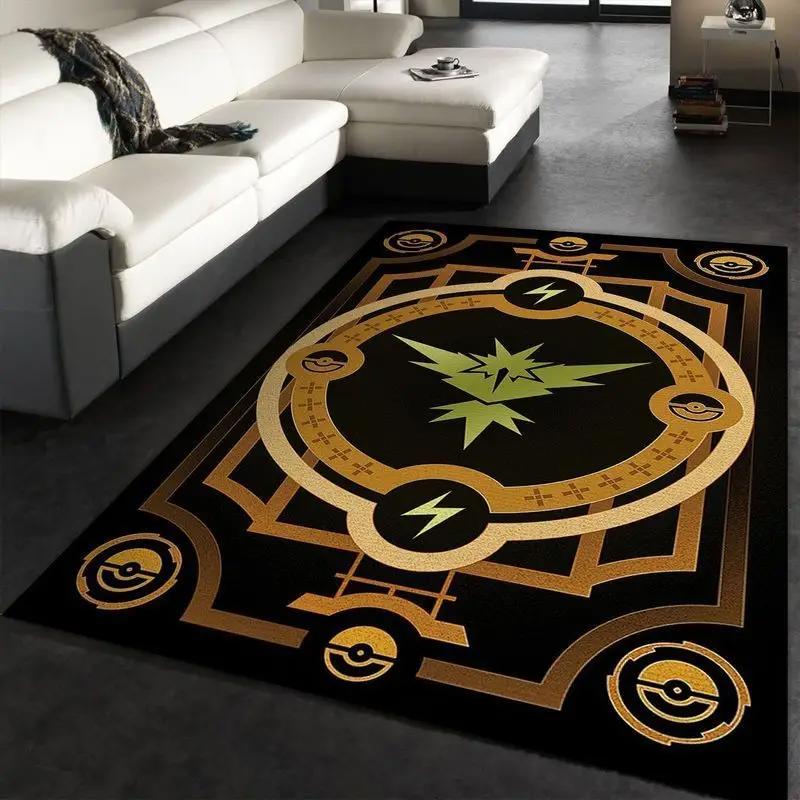 Pokemon go team instinct area rug living room and bed room rug rug regtangle carpet floor decor home decor Rectangle Rug