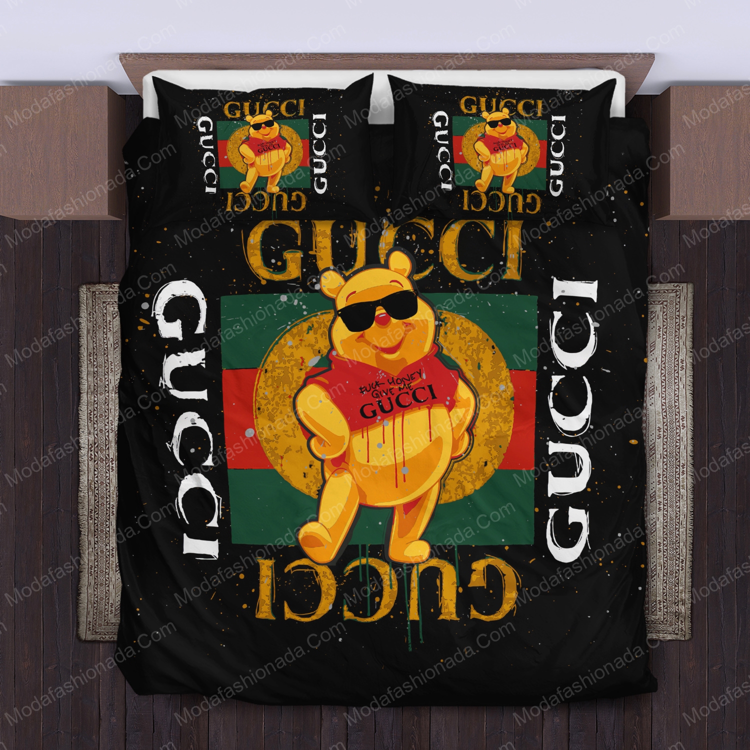 Pooh bear gucci bedding sets home decoration Bedding Sets
