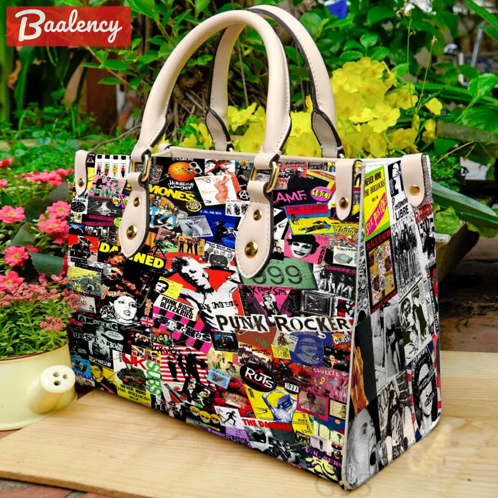 Punk rock leather bag for women gift 1020 Women Leather Hand Bag