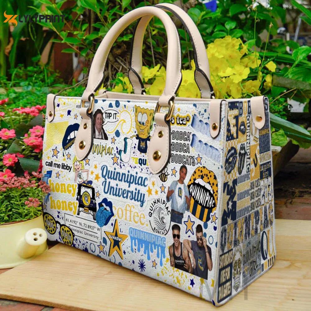Quinnipiac leather handbag gift for women 4287 Women Leather Hand Bag