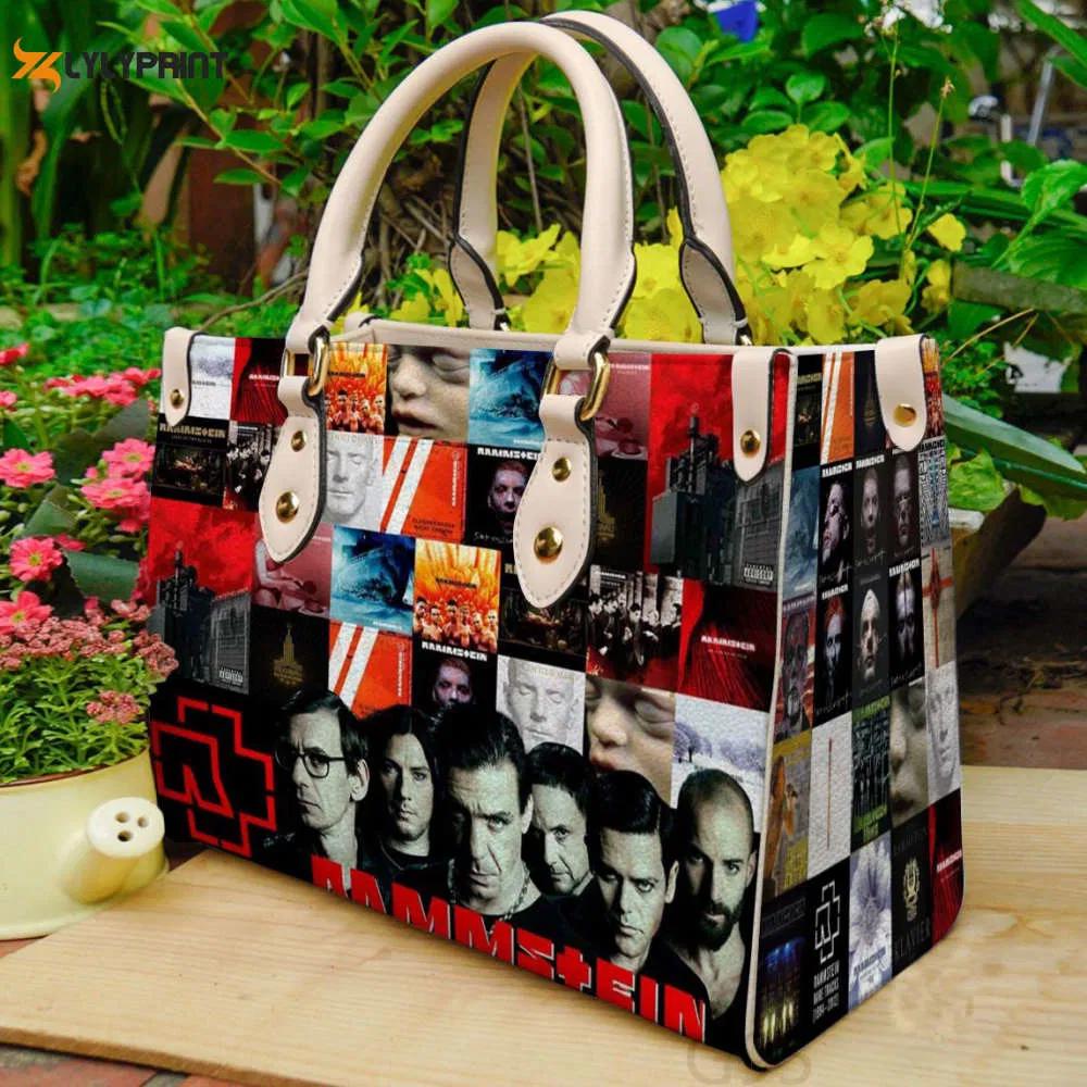 Rammstein 1a leather handbag gift for women 675 Women Leather Hand Bag