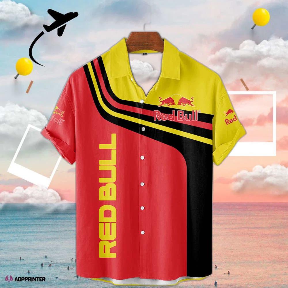 Red bull full printing 3d hawaiian shirt fan made Hawaii Shirt