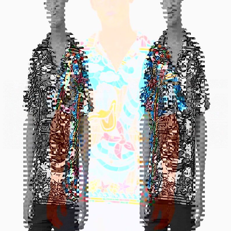 Retro disney donald duck hawaii shirt Hawaii Shirt Shorts & Flip Flops