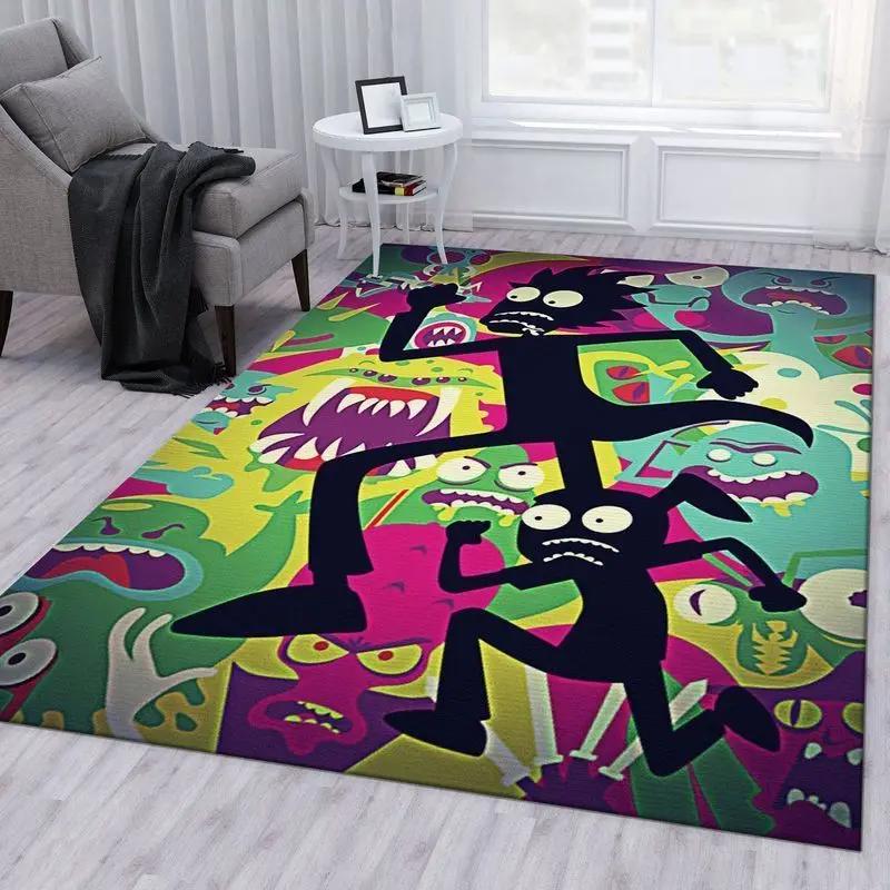 Rick and morty 32 area rug living room and bed room rug rug regtangle carpet floor decor home decor Rectangle Rug