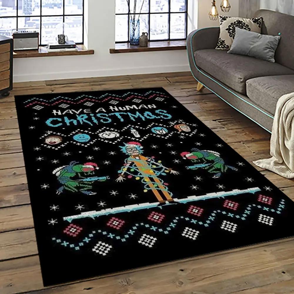 Rick and morty cartoon tv show retangle carpet area rug home decor best gift for family rm40 Rectangle Rug