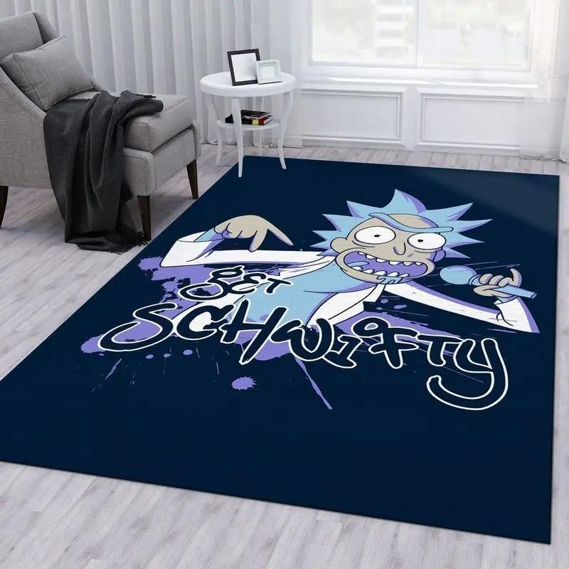 Rick and morty get schwifty rick area rug living room and bed room rug rug regtangle carpet floor decor home decor Rectangle Rug