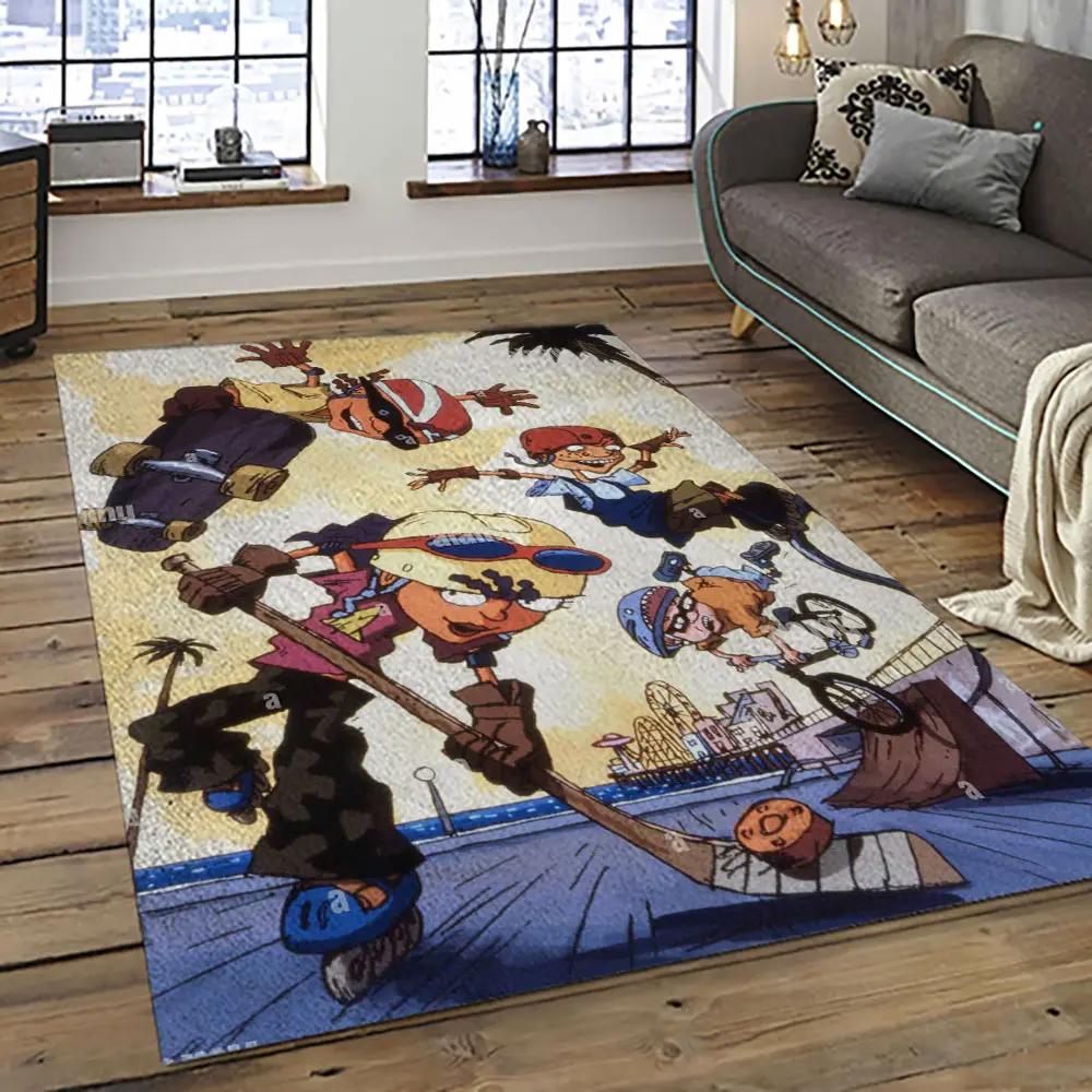 Rocket power action cartoon retangle carpet area rug home decor best gift for fan and friends rp33 Rectangle Rug