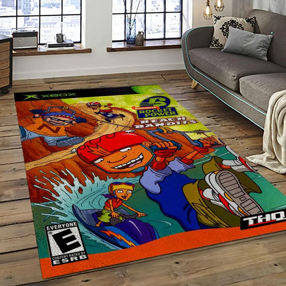 Rocket power action cartoon retangle carpet area rug home decor best gift for fan and friends rp6 Rectangle Rug
