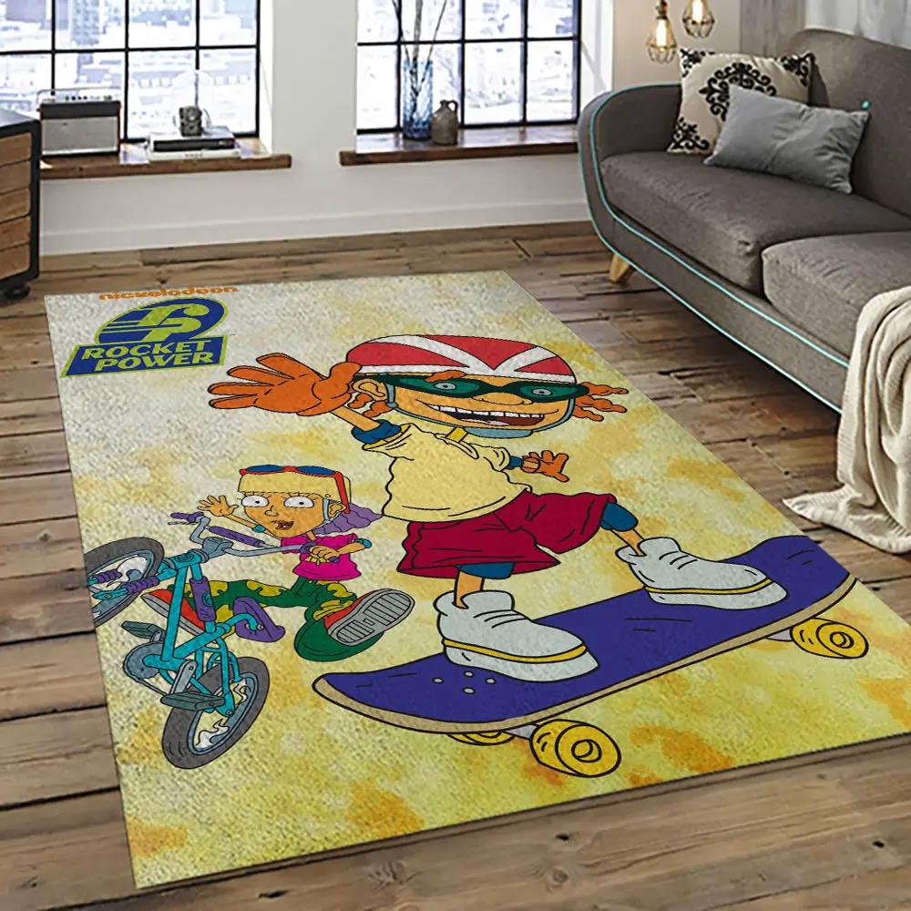 Rocket power action cartoon retangle carpet area rug home decor best gift for fan and friends rp8 Rectangle Rug