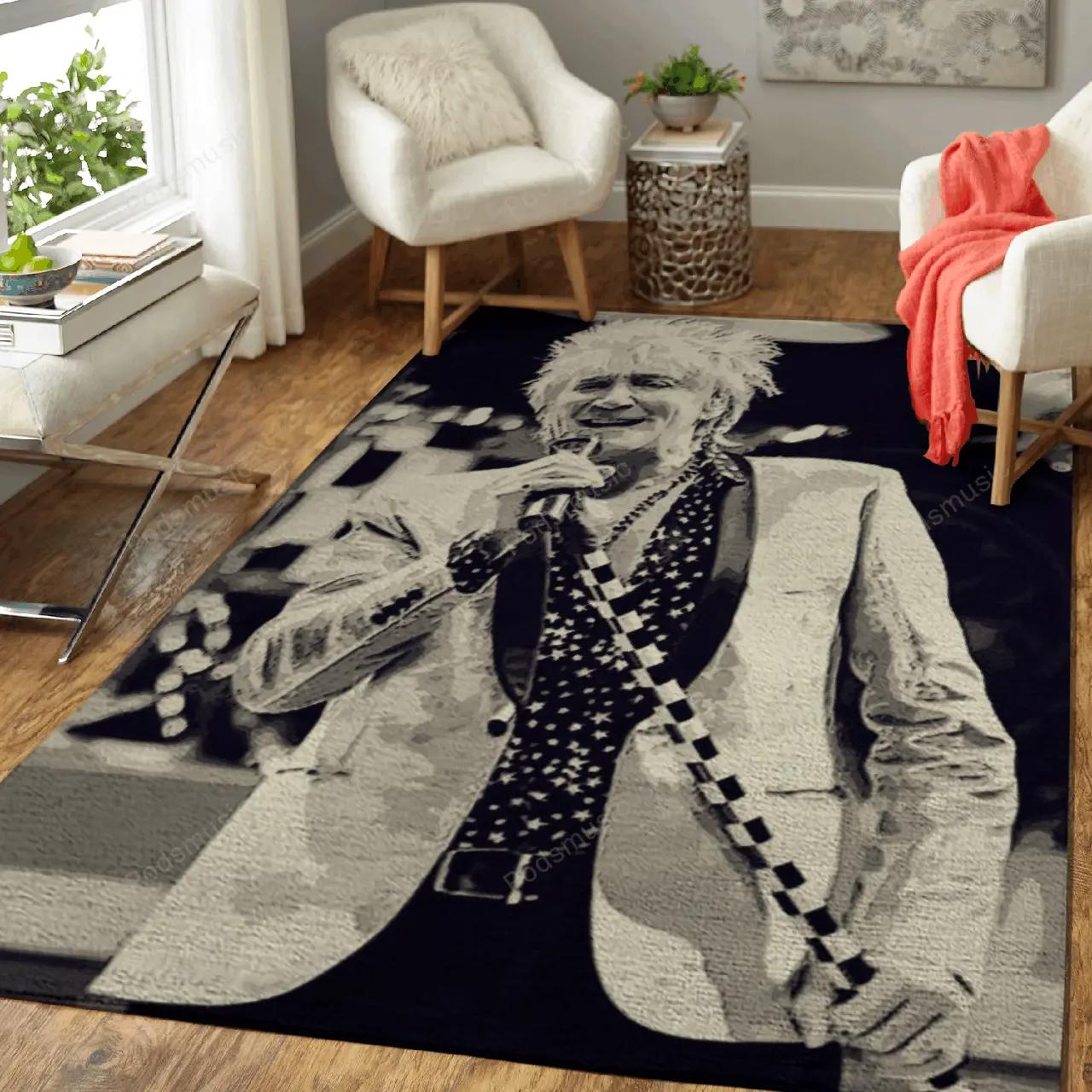 Rod stewart 3 music artist art for fans area rug living room carpet rug regtangle carpet floor decor home decor Rectangle Rug