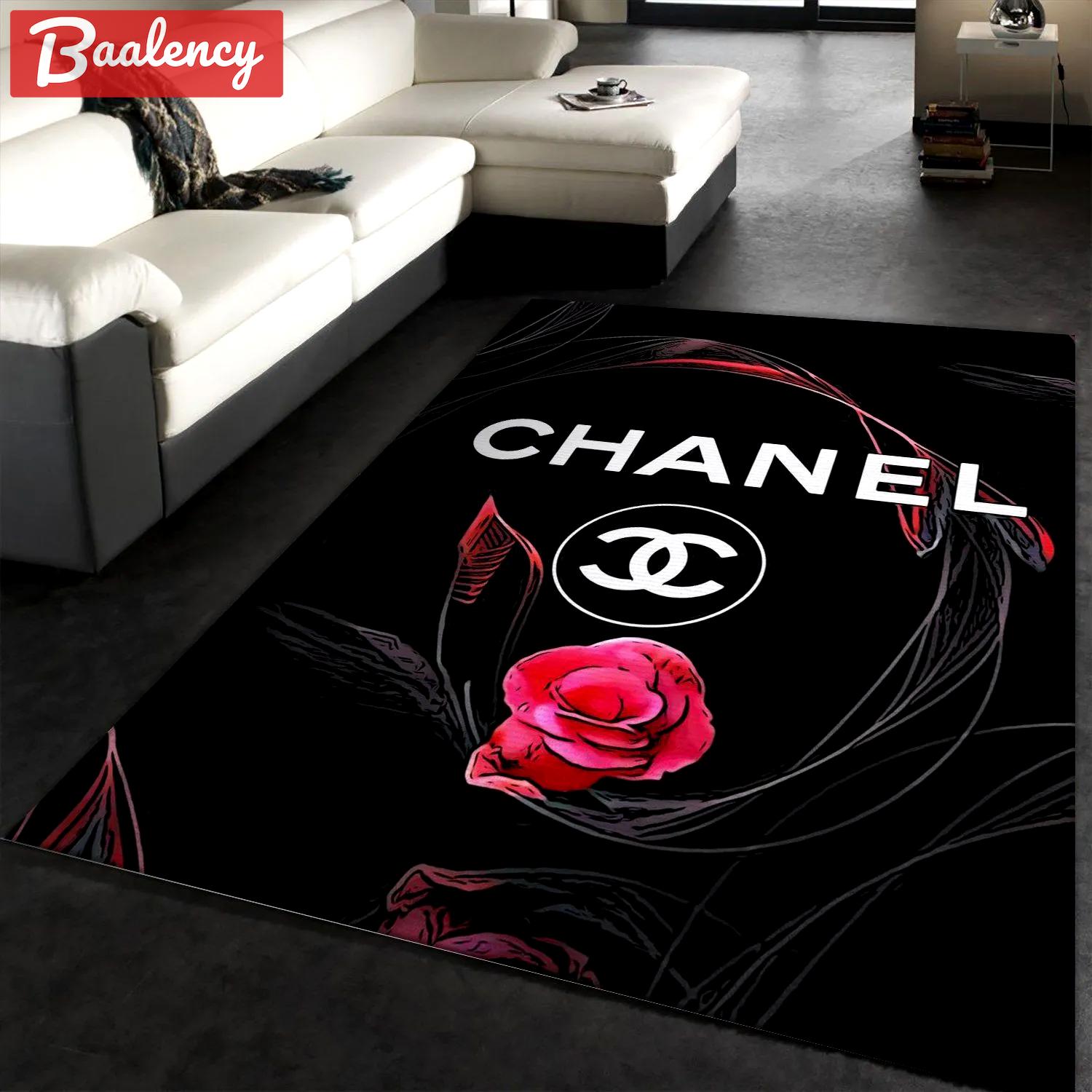 Rugs in living room and bedroom - Chanel area rug fashion brand rug christmas gift us decor Rectangle Rug