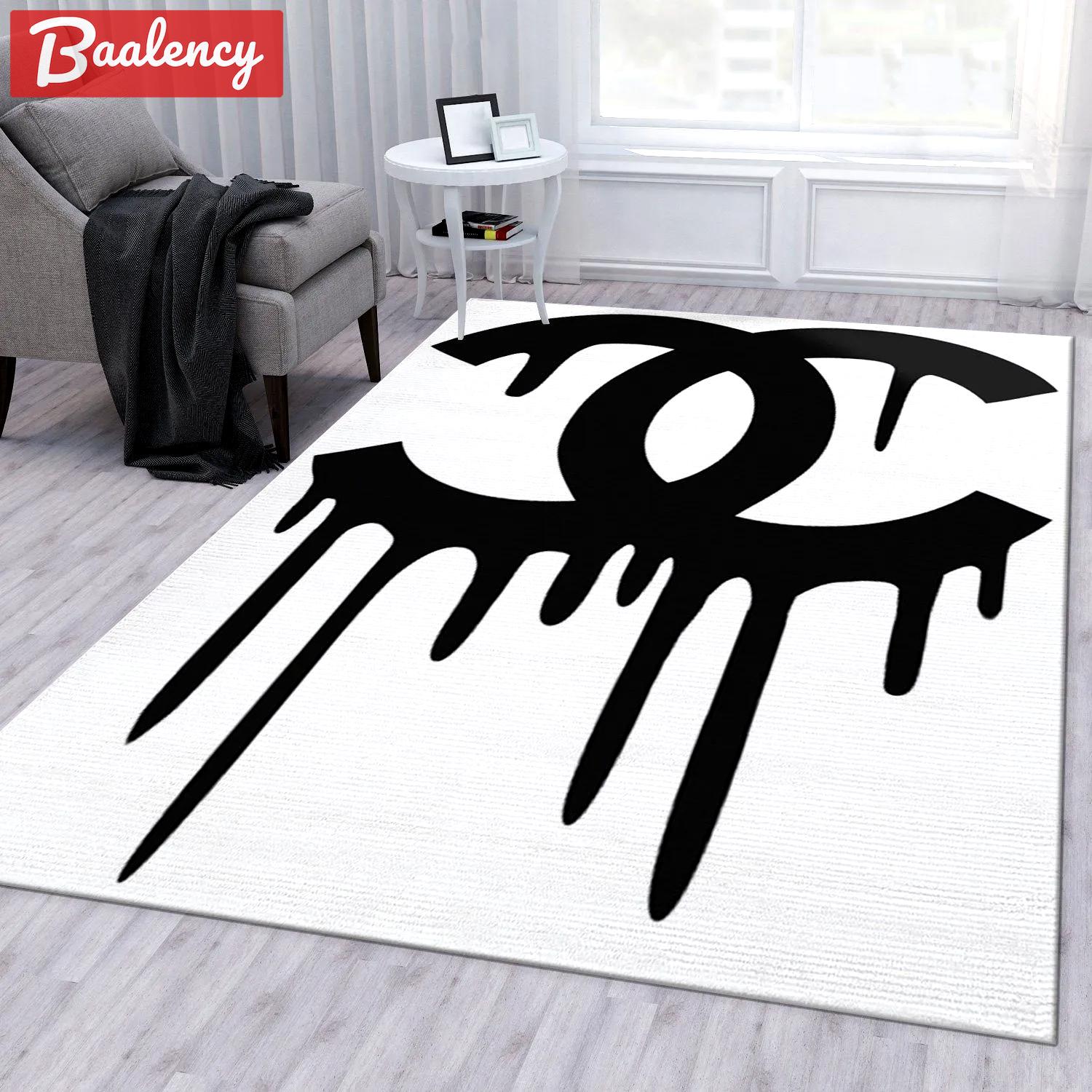 Rugs in living room and bedroom - Chanel area rug for christmas fashion brand rug carpet bedroom rug floor decor floor mats keep warm in winter Rectangle Rug
