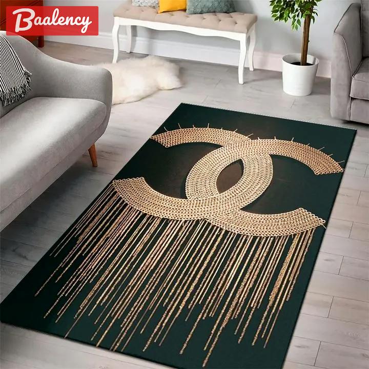 Rugs in living room and bedroom - Chanel logo new luxury fashion luxury brand premium rug carpet for living room home decoration Rectangle Rug
