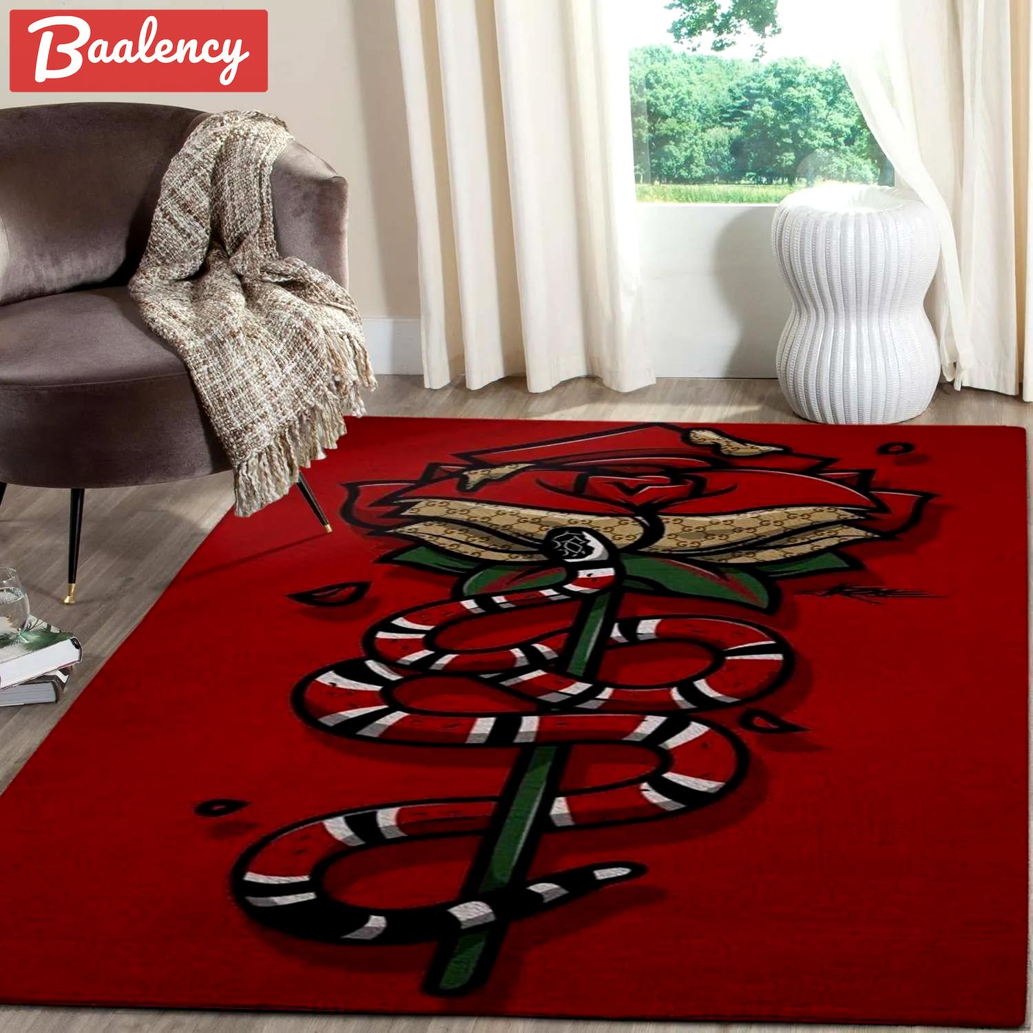 Rugs in living room and bedroom - Gucci red snake luxury area rug for living room bedroom carpet home decorations mat type 1 Rectangle Rug
