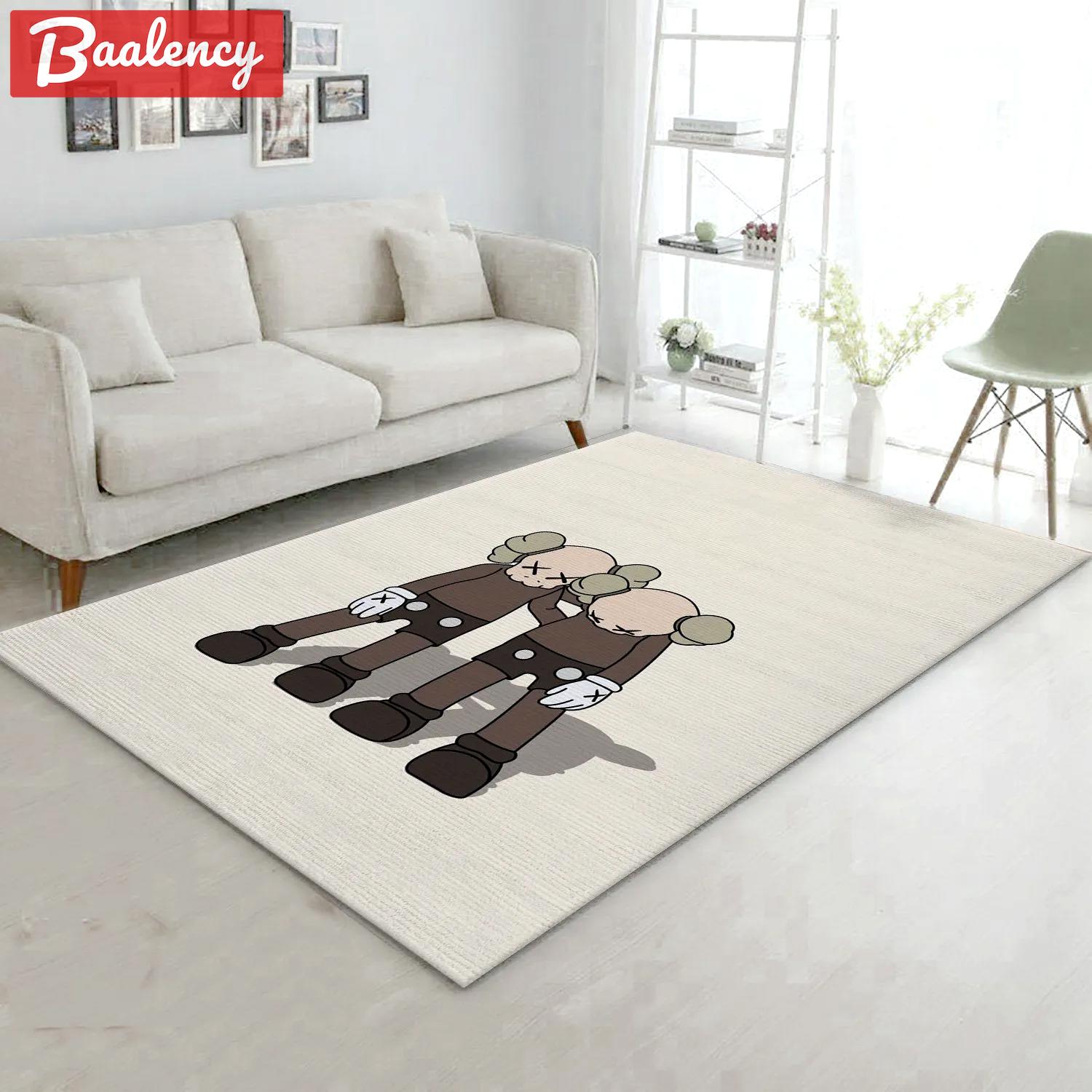 Rugs in living room and bedroom - Kaws along the way brown rug living room rug carpet floor decor floor mats keep warm in winter Rectangle Rug