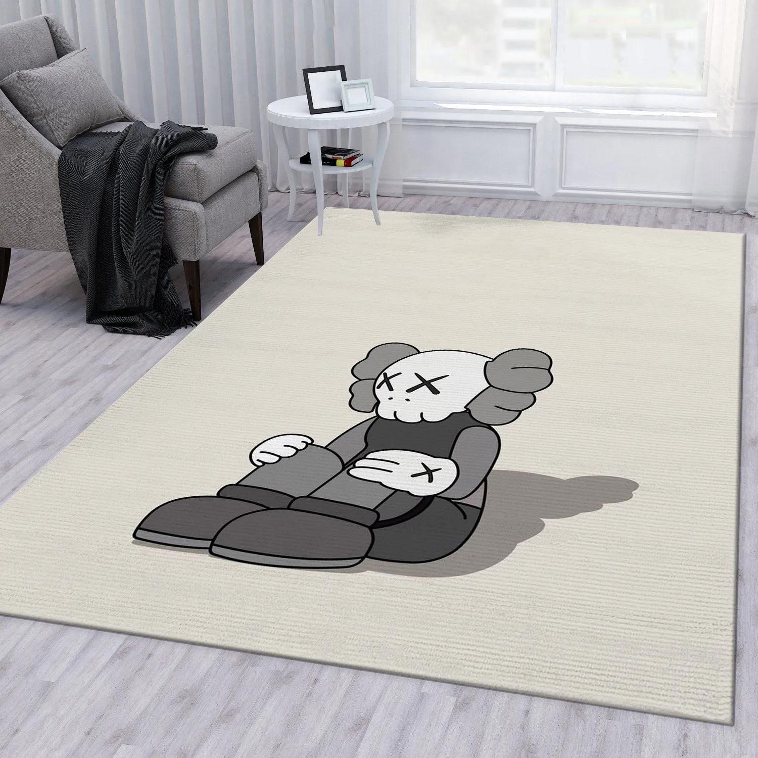 Rugs in living room and bedroom - Kaws illustration rug bedroom rug family gift us decor Rectangle Rug