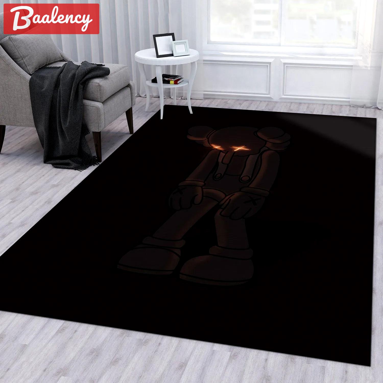 Rugs in living room and bedroom - Kaws lie glow area rug for christmas living room rug floor decor floor mats keep warm in winter Rectangle Rug