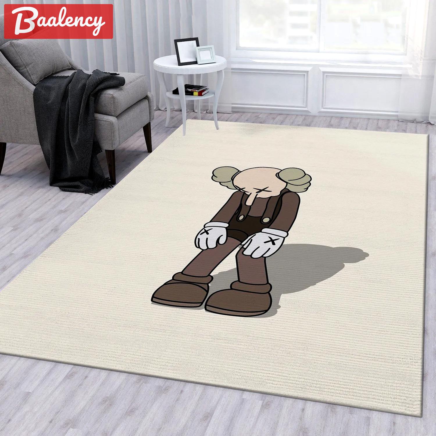 Rugs in living room and bedroom - Kaws small lie figure area rug for christmas bedroom rug floor decor home decorations Rectangle Rug
