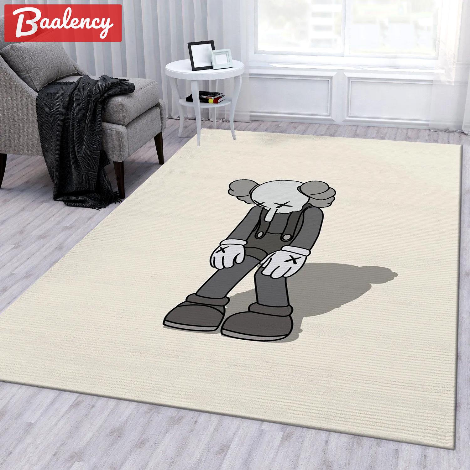 Rugs in living room and bedroom - Kaws small lie figure rug living room rug carpet christmas gift floor mats keep warm in winter Rectangle Rug
