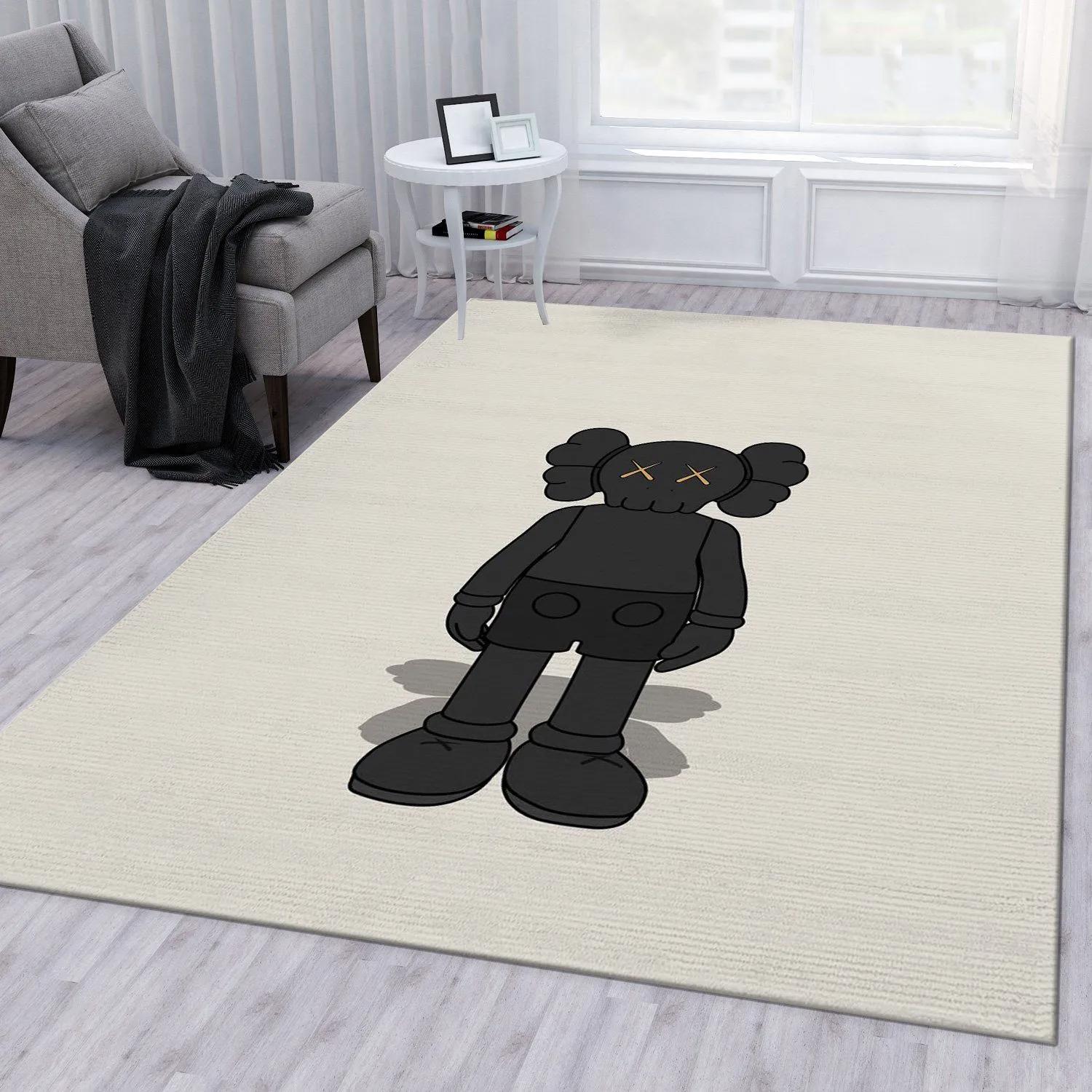 Rugs in living room and bedroom - Kaws standing black rug living room rug family gift us decor Rectangle Rug