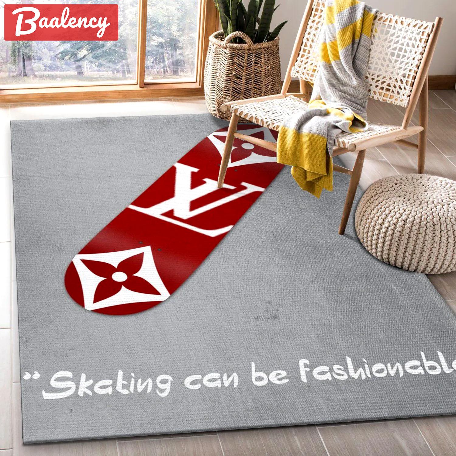Rugs in living room and bedroom - Louis vuitton skateboard area rug living room rug christmas gift us decor Rectangle Rug