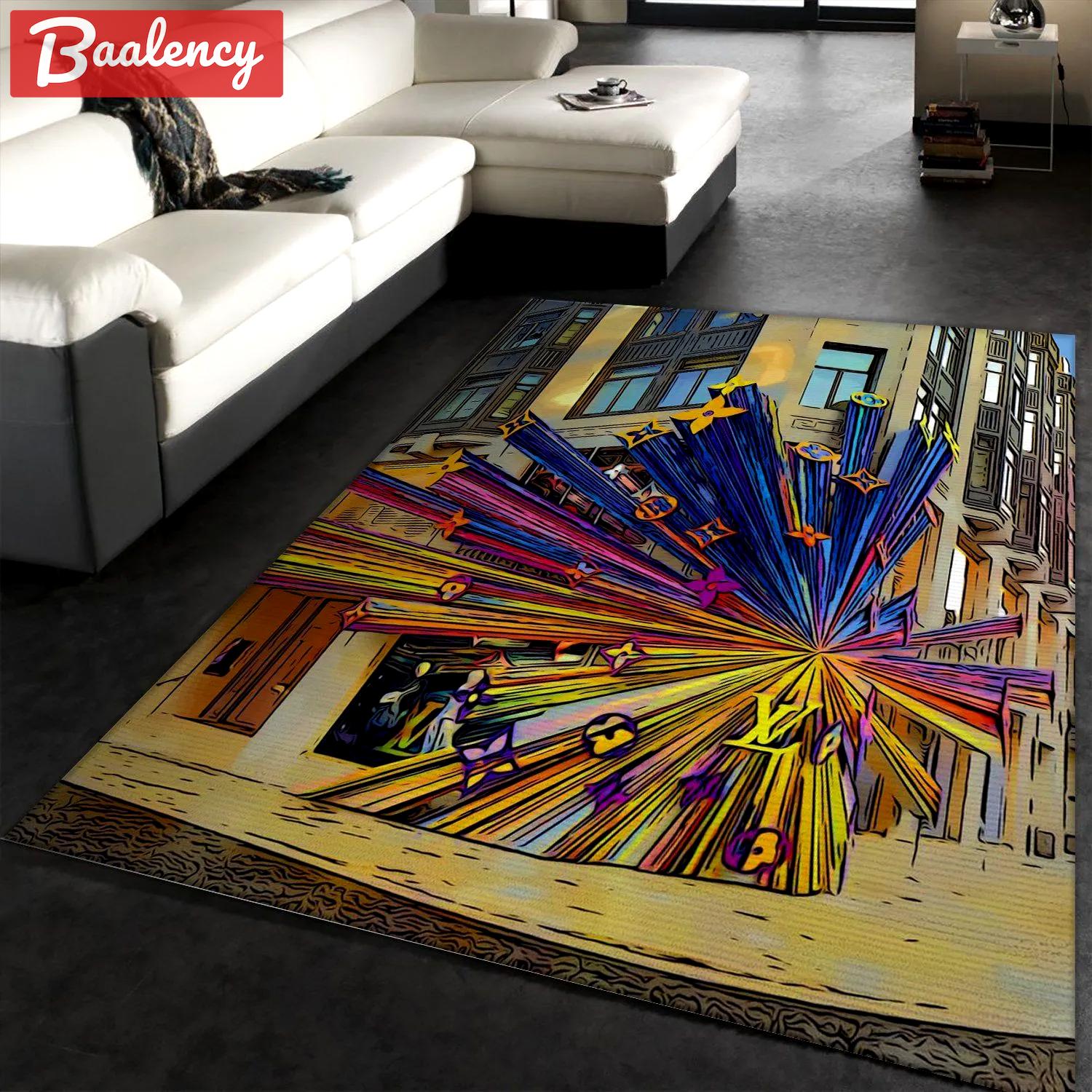 Rugs in living room and bedroom - Louis vuitton store area rugs fashion brand rug christmas gift floor mats keep warm in winter Rectangle Rug