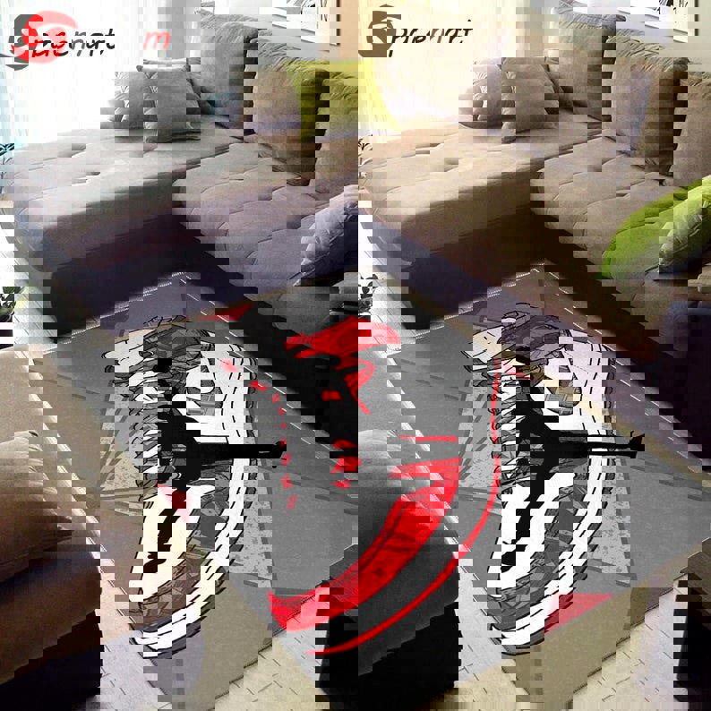 Rugs in living room and bedroom - Nike air jordan gifts sneaker rug home decor - rugs Rectangle Rug