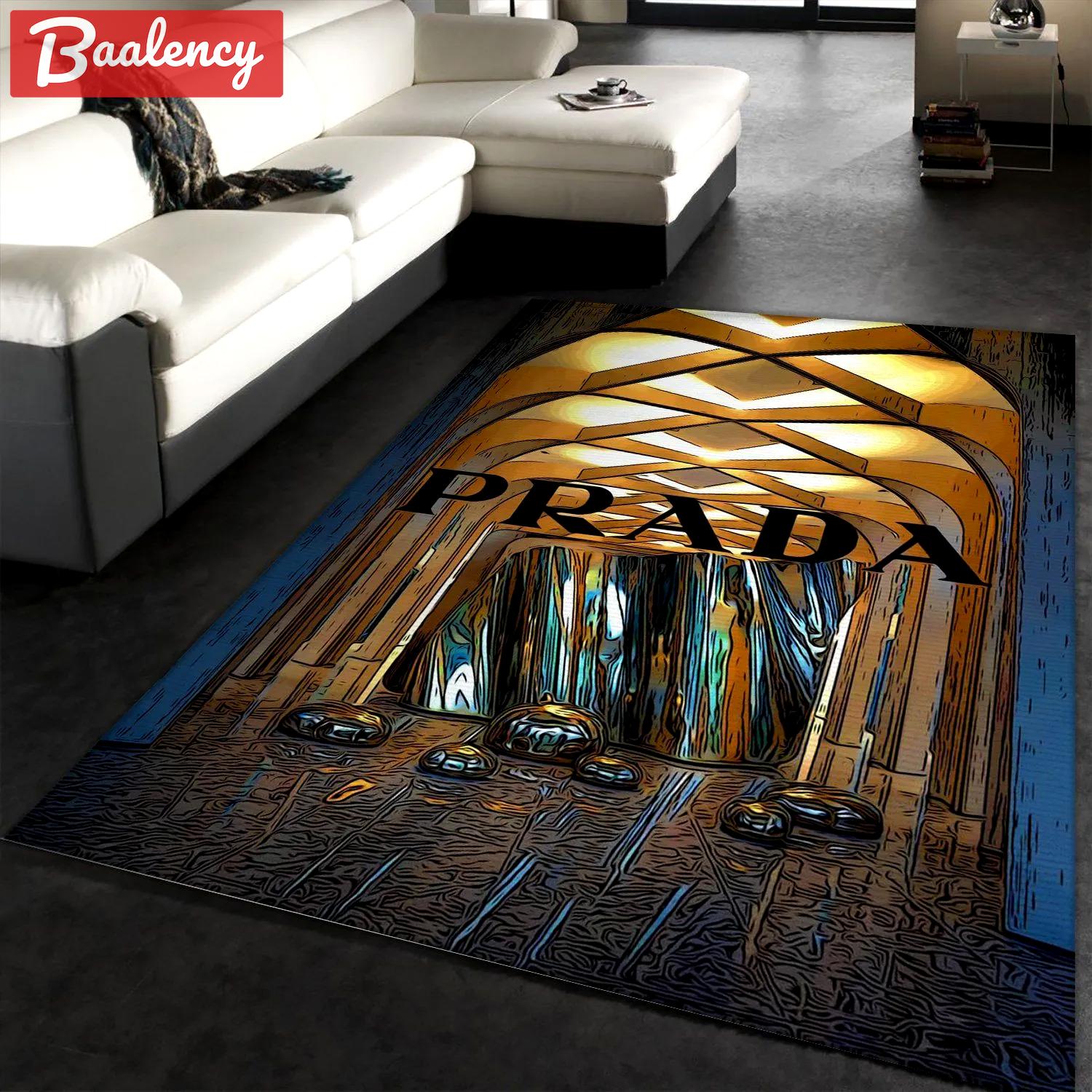 Rugs in living room and bedroom - Prada fashion area rug fashion brand rug christmas gift us decor Rectangle Rug