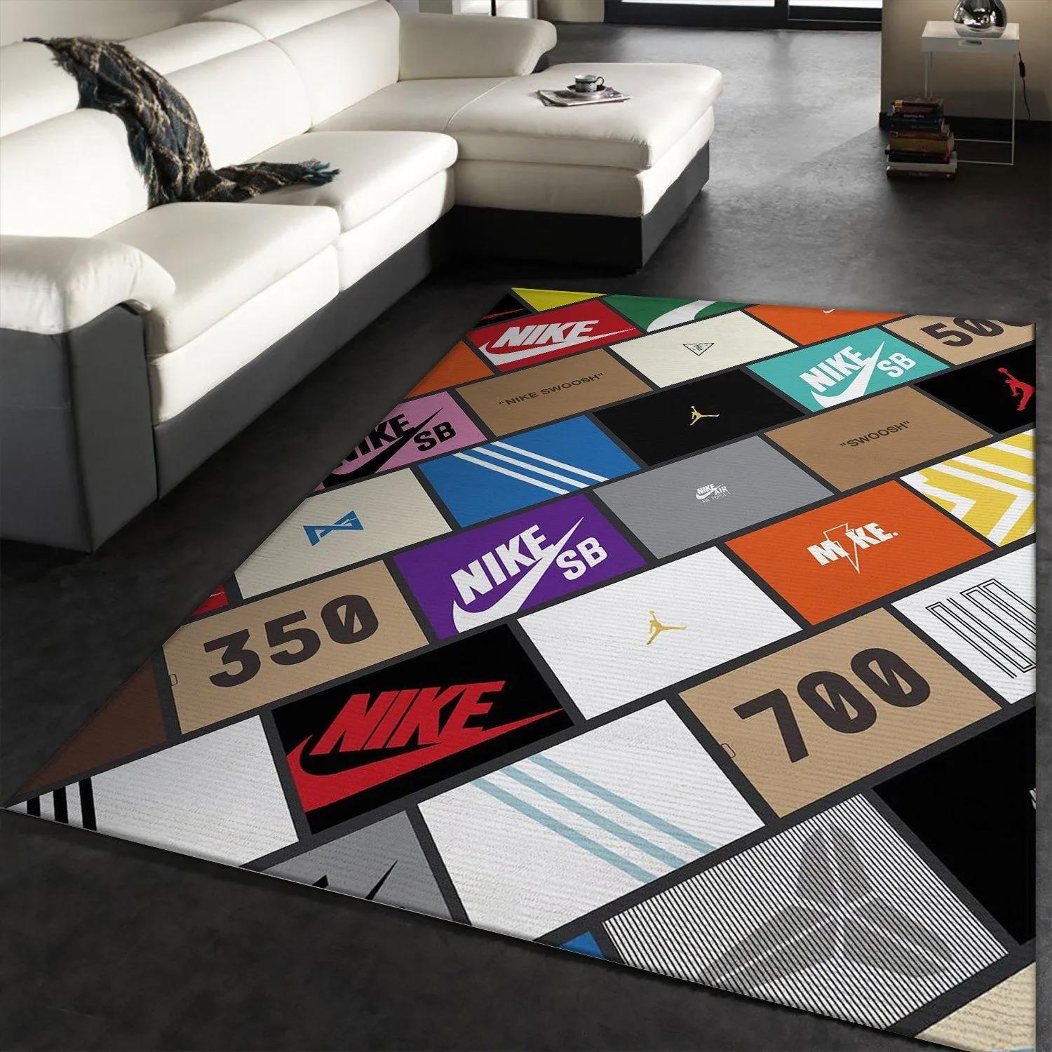Rugs in living room and bedroom - Sneaker box area rug bedroom rug christmas gift us decor Rectangle Rug