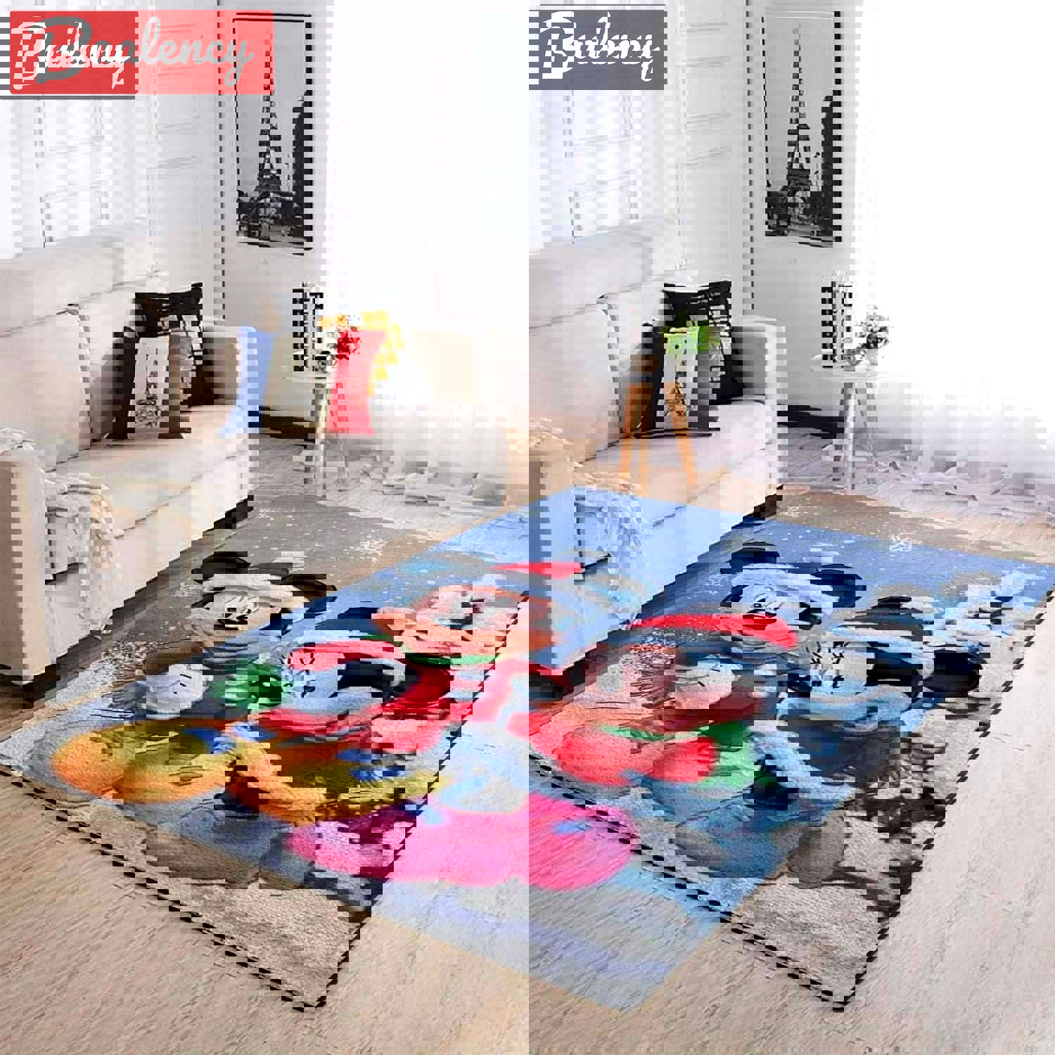Rugs in living room and bedroom christmas cartoon movie mouse area rug home decor Rectangle Rug