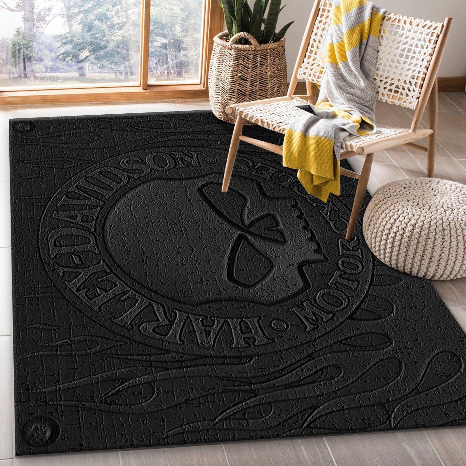 Rugs in living room and bedroom harley davidson ver9 area rug bedroom rug christmas gift us decor Rectangle Rug