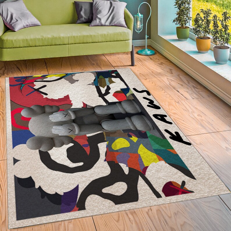Rugs in living room and bedroom hypebeast rug- fashion hypebeast rug- hypebeast rug home decor- hypebeast rug- rug for living room- shoes rug- living room decor Rectangle Rug