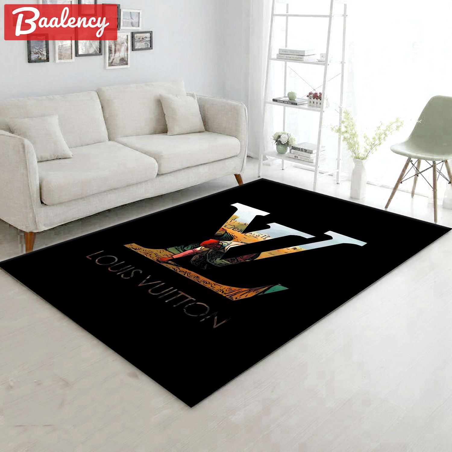 Rugs in living room and bedroom louis vuitton area rugs living room rug christmas gift us decor Rectangle Rug