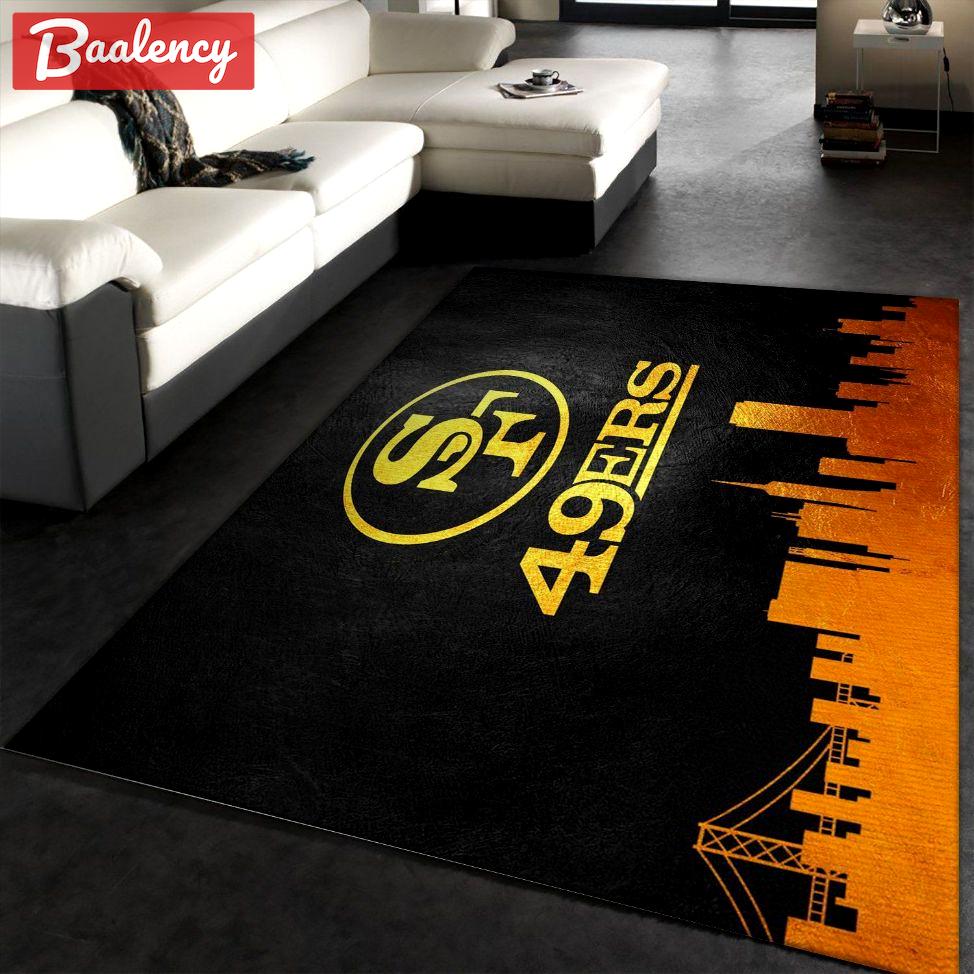 Rugs in living room and bedroom san francisco 49ers nfl area rug for christmas- kitchen rug- floor decor home decor Rectangle Rug