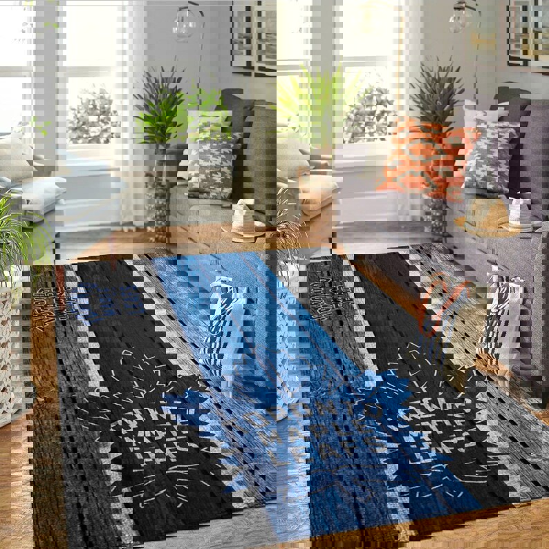Rugs in living room and bedroom toronto maple leafs rug - blue and white leaf carpet - modern living room home decor- rug best gift idea- retro toronto maple leafs rug- Rectangle Rug