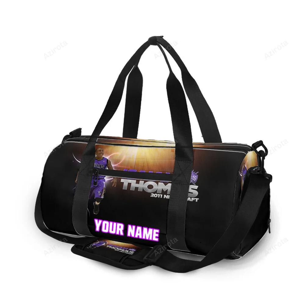 Sacramento kings isaiah thomas 22 texture2 personalized name travel bag gym bag 2301 Travel Bag
