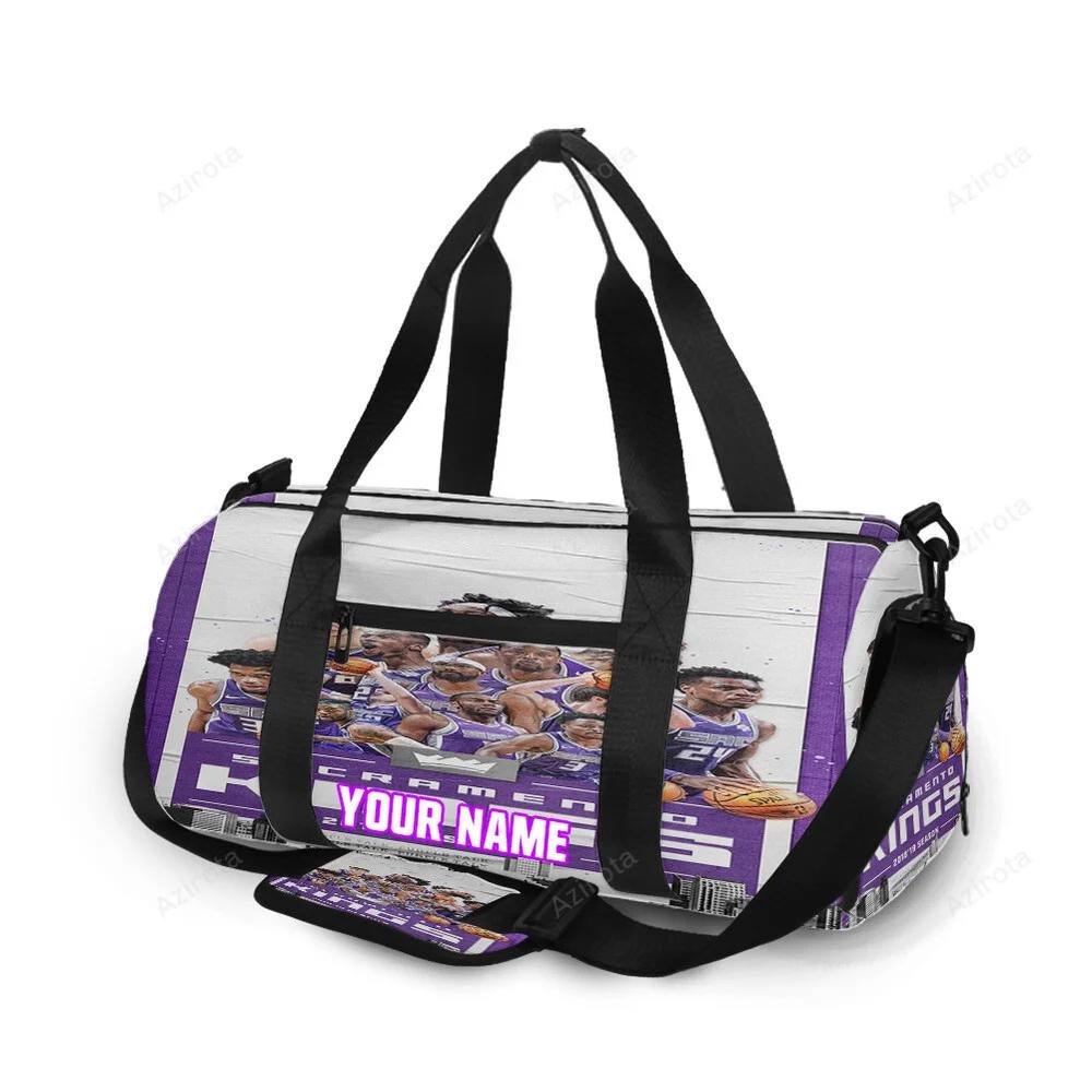 Sacramento kings team texture 2019 season personalized name travel bag gym bag 2287 Travel Bag