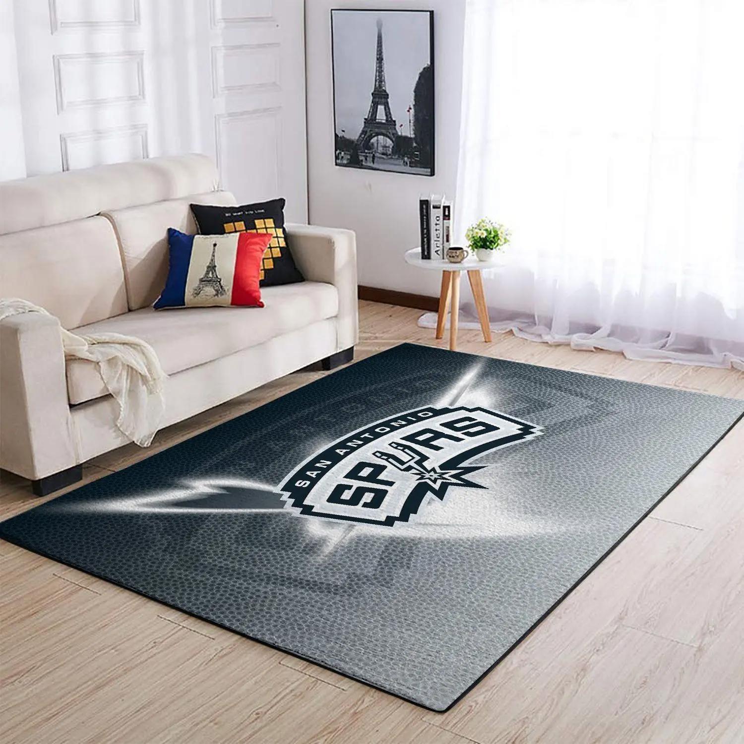 San antonio spurs area rug nba team logo living room rug regtangle carpet v1730 Rectangle Rug