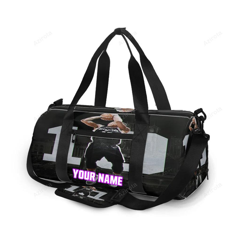 San antonio spurs demar derozan6 personalized name travel bag gym bag 2392 Travel Bag