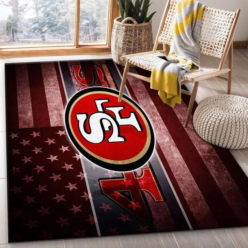 San francisco 49ers nfl 17 area rug living room bedroom rug regtangle carpet Rectangle Rug